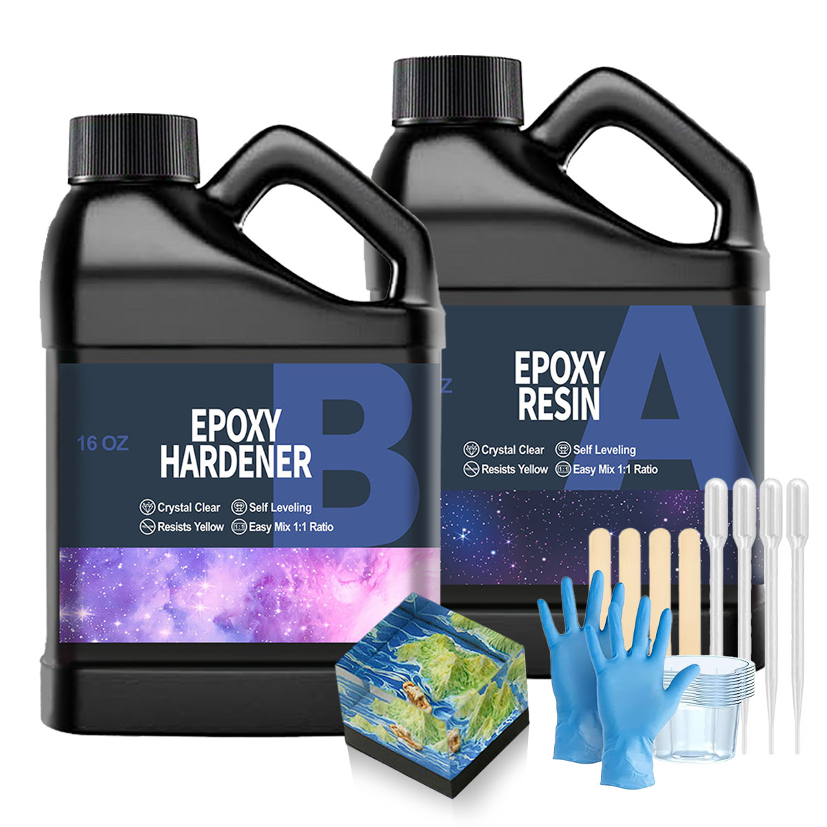 Resin Kit Cast - Набор прозрачной эпоксидной смолы объемом 32