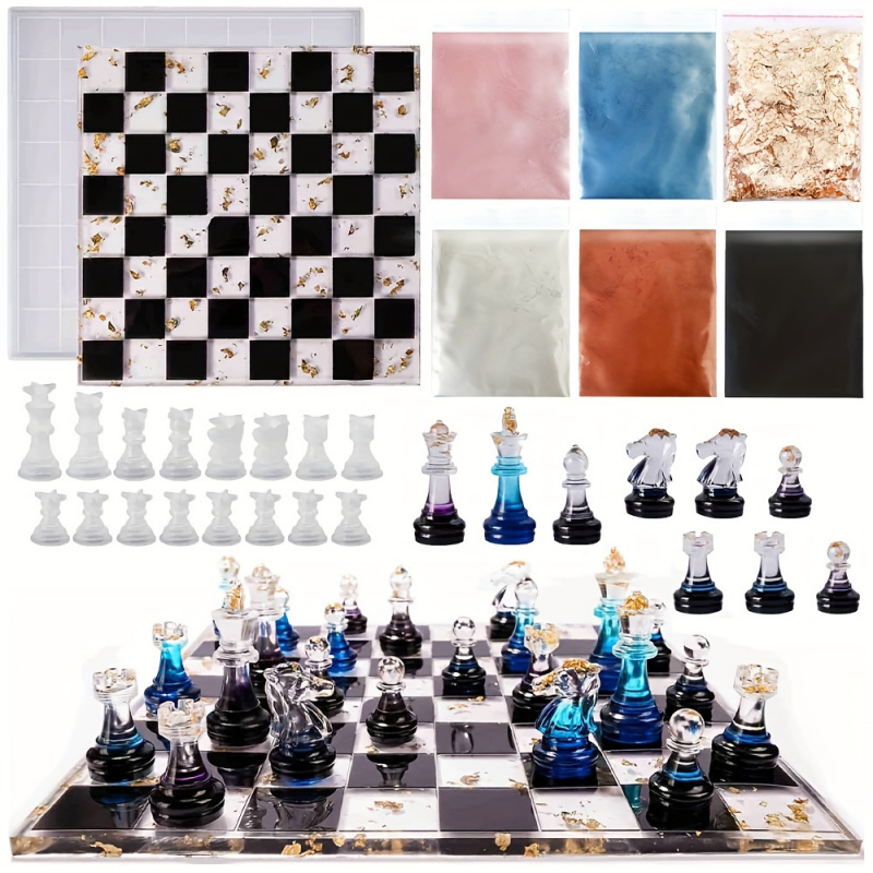 Resin Kit Cast - Набор шахмат из 23 предметов с