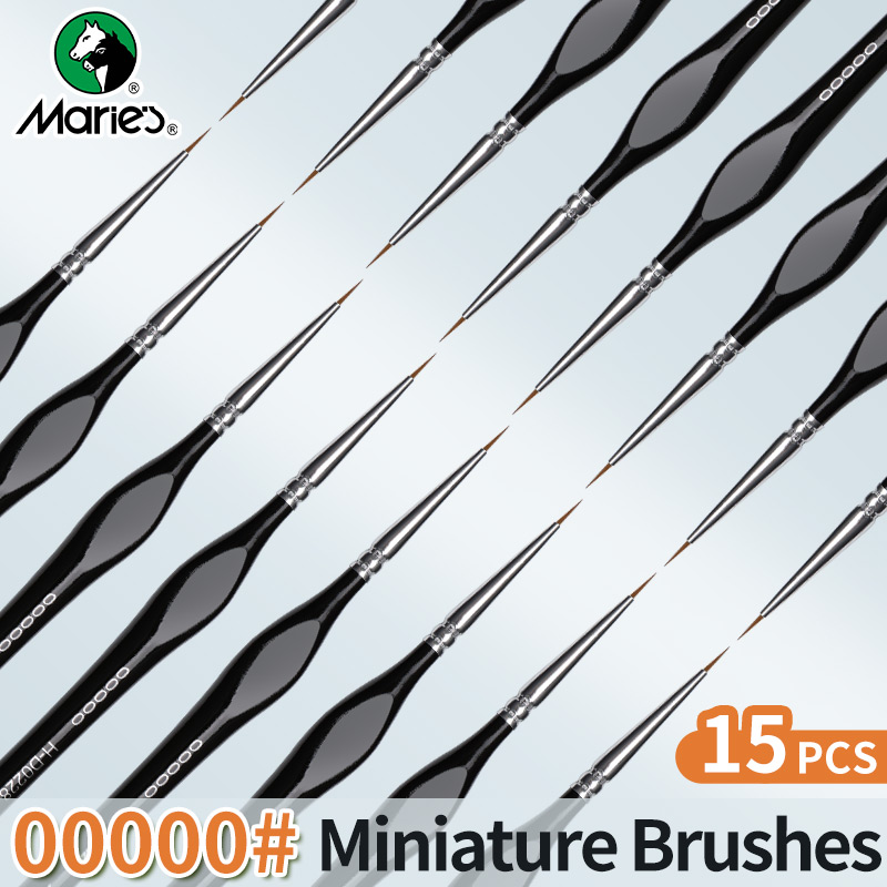Model Kit Paint Set - 10/12/15 шт. 00000 миниатюрных кистей Marie,