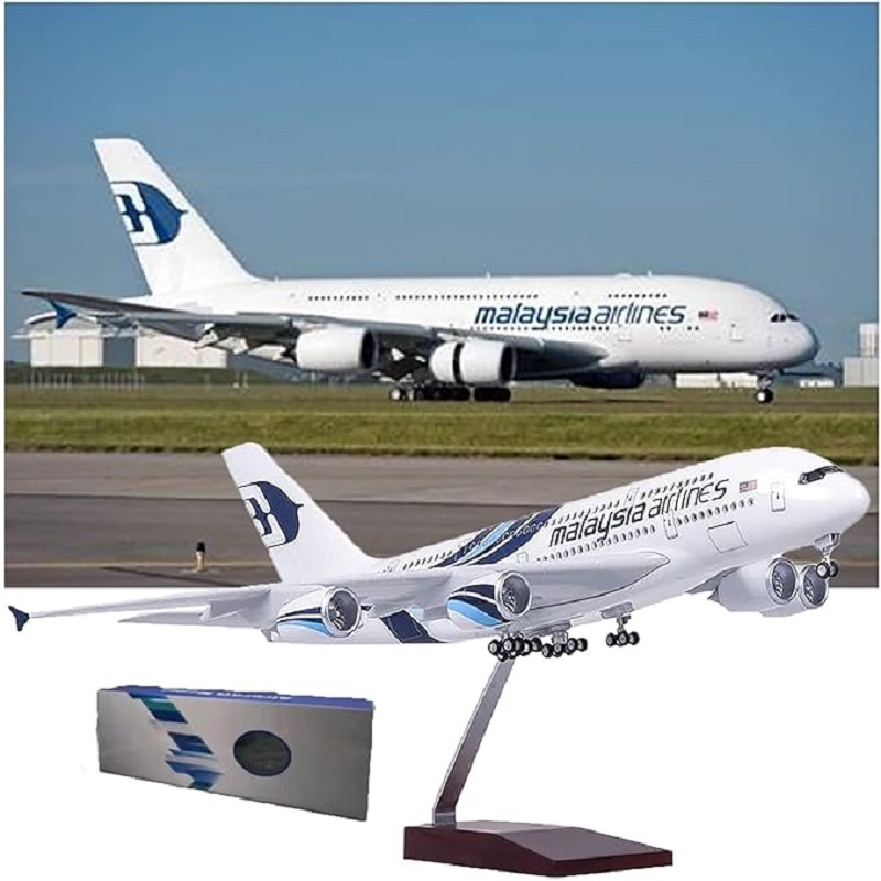 Resin Kit Cast - Масштаб 1:160 Malaysia Airlines A380, металлическая
