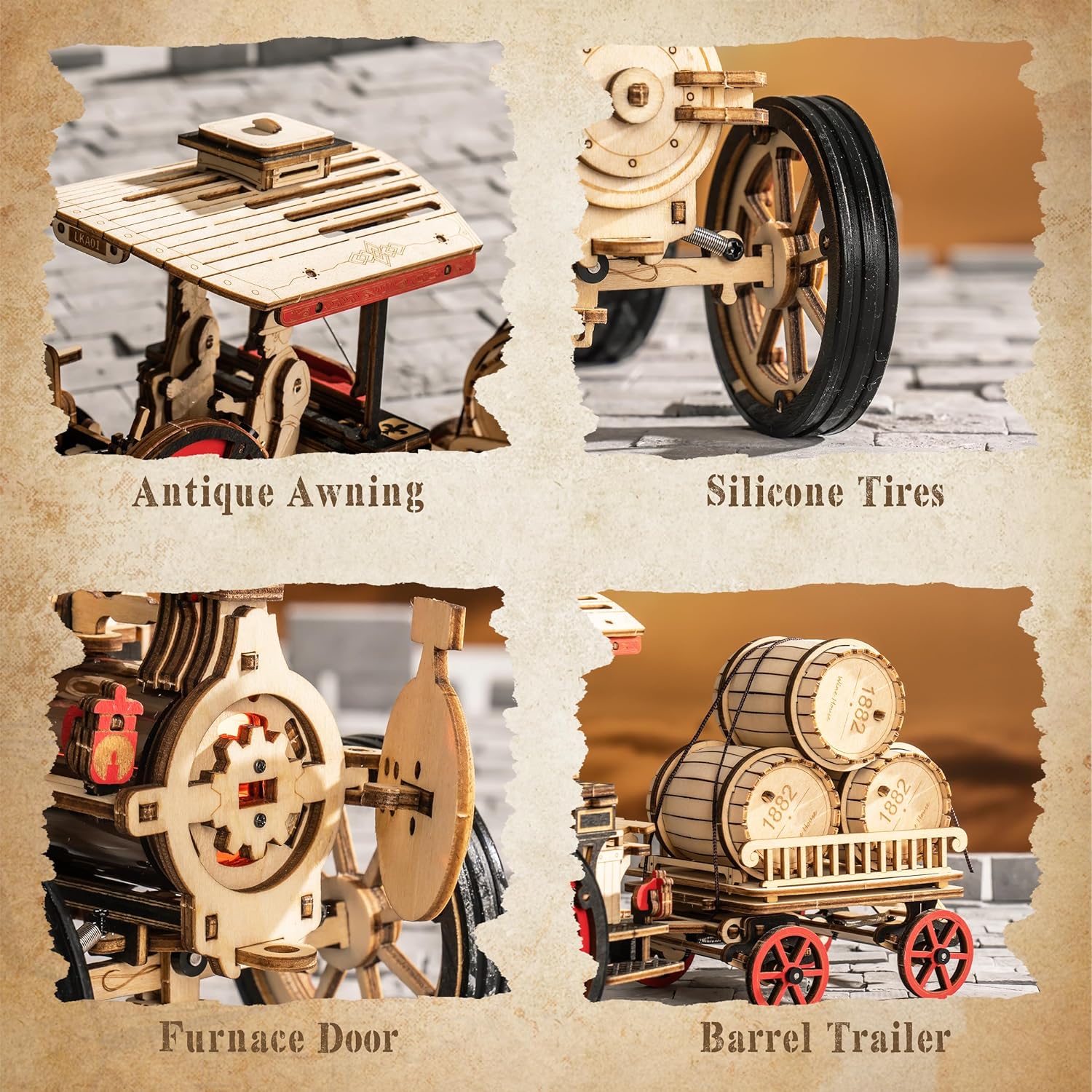 Robotime Rokr Модель автомобил – обзор и цена Model Kit Locomotive